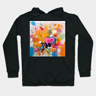 Vibrant abstract floral Hoodie